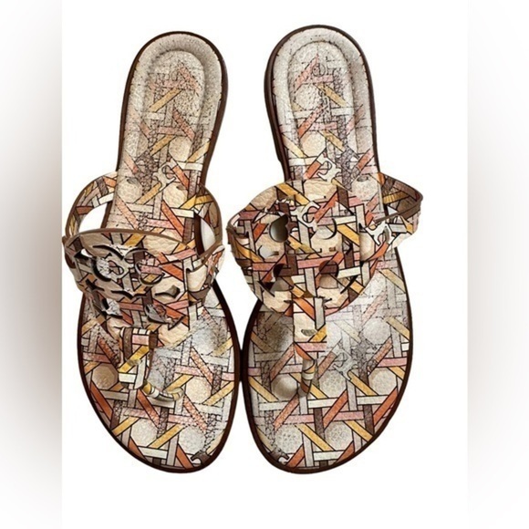 Tory Burch Womens Miller Welt Leather Flip Flop Flat Sandals - Picture 1 of 8